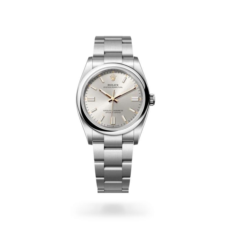 rolex Oyster Perpetual in Oystersteel, M126000-0001 - Henne Jewelers