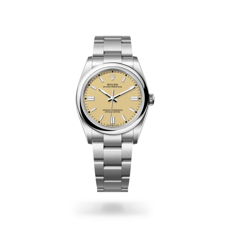 rolex oyster perpetual in oystersteel, M126000-0012 - henne jewelers