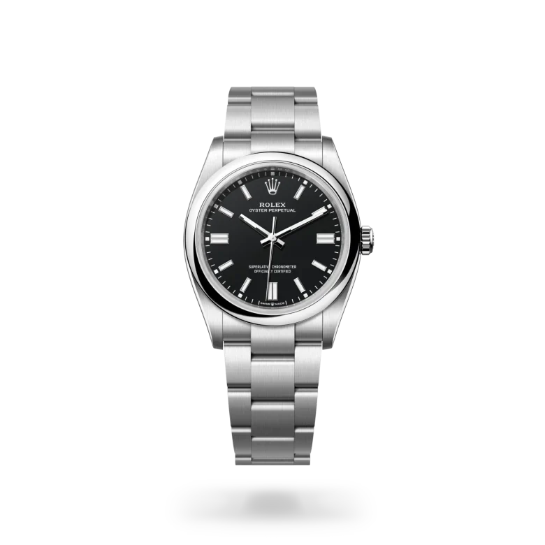 rolex Oyster Perpetual in Oystersteel, M126000-0014 - Henne Jewelers