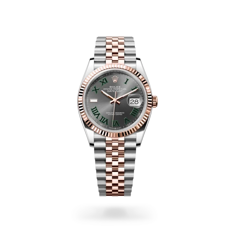 rolex datejust in everose rolesor - combination of oystersteel and everose gold, M126231-0029 - henne jewelers