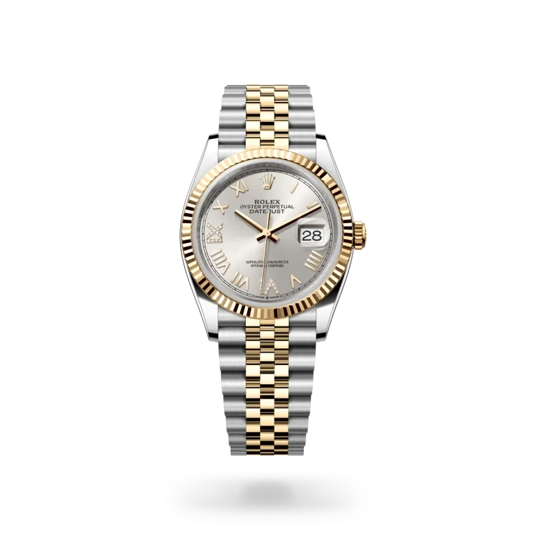 rolex datejust in yellow rolesor - combination of oystersteel and yellow gold, M126233-0051 - henne jewelers