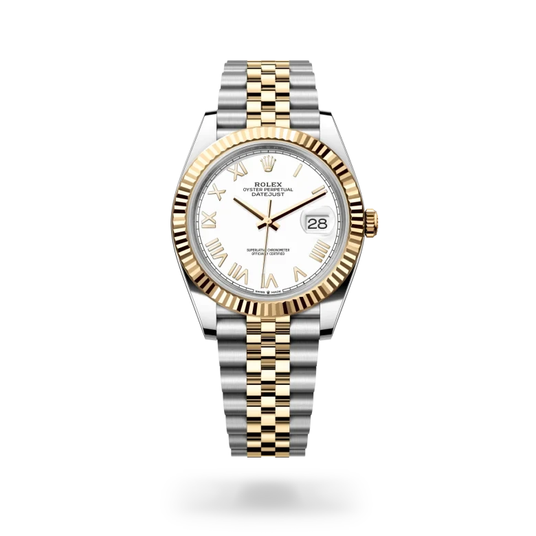 rolex datejust in yellow rolesor - combination of oystersteel and yellow gold, M126333-0026 - henne jewelers
