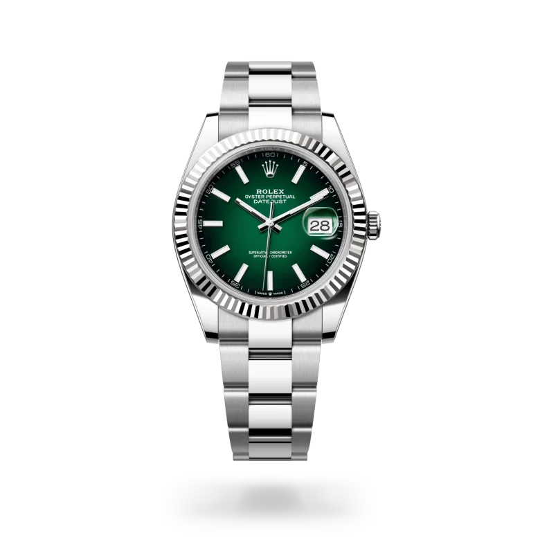 rolex Datejust in White Rolesor - combination of Oystersteel and white gold, M126334-0033 - Henne Jewelers