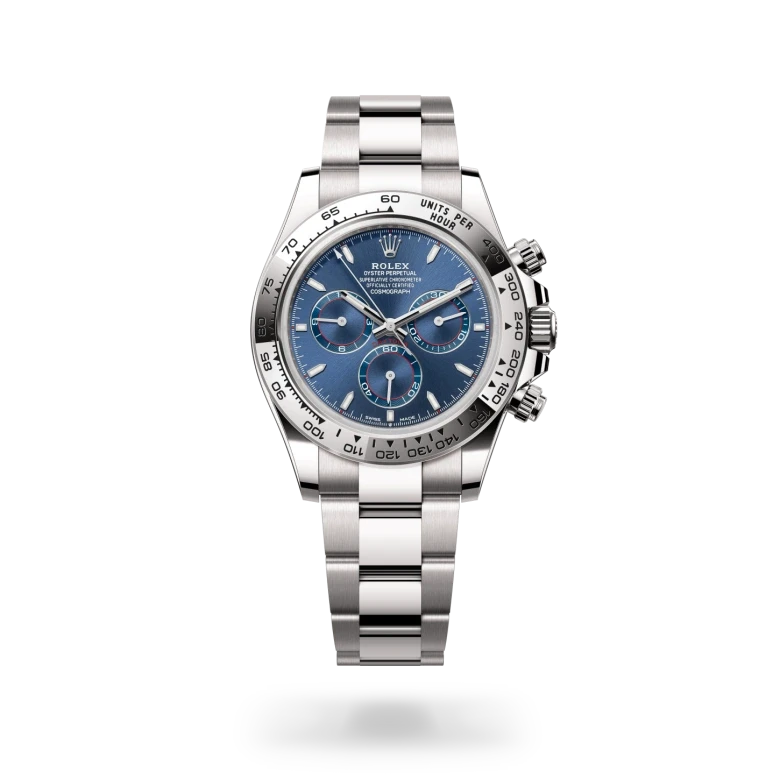 rolex cosmograph daytona in 18 ct white gold, M126509-0005 - henne jewelers