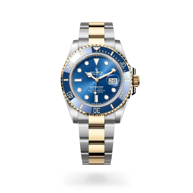 rolex Submariner in Yellow Rolesor - combination of Oystersteel and yellow gold, M126613LB-0002 - Henne Jewelers