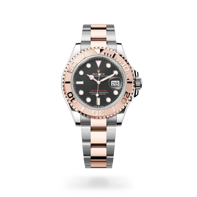 rolex yacht-master in everose rolesor - combination of oystersteel and everose gold, M126621-0002 - henne jewelers