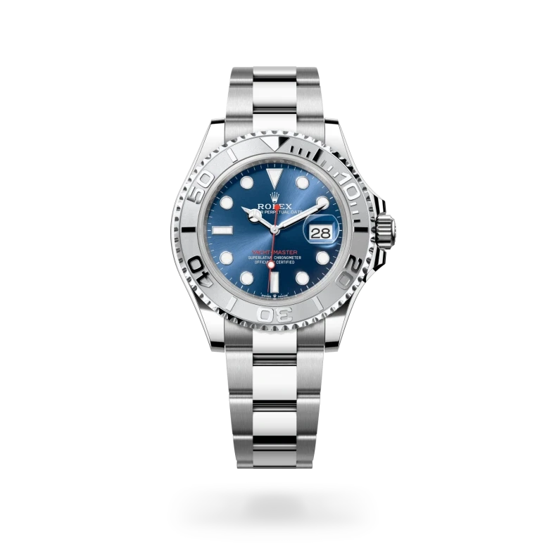 rolex yacht-master in rolesium - combination of oystersteel and platinum, M126622-0002 - henne jewelers