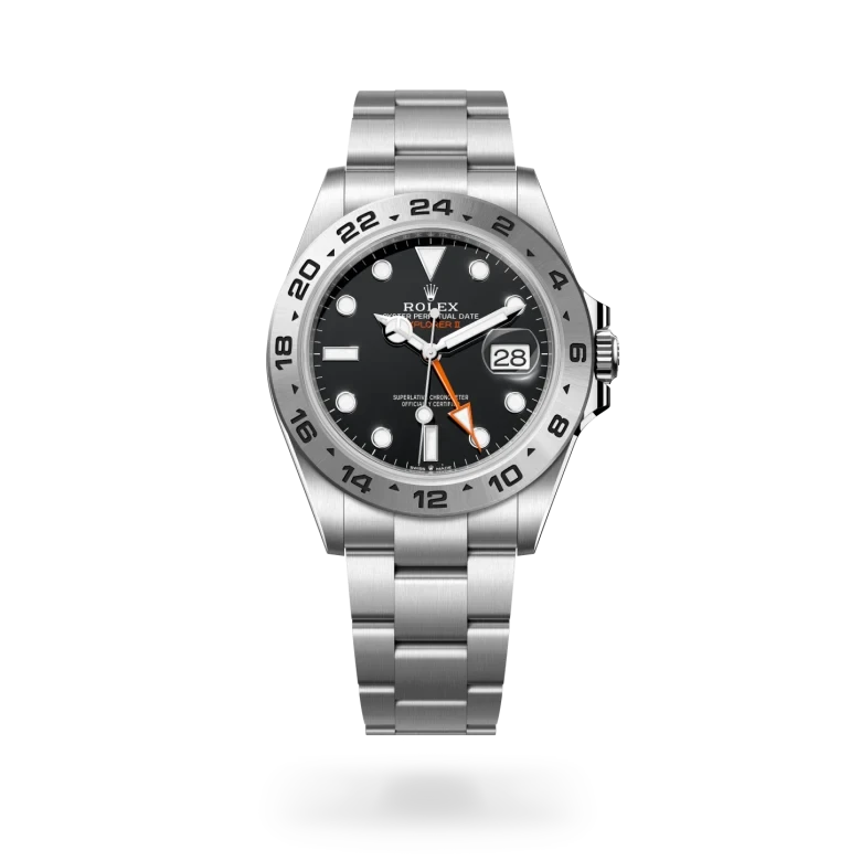 rolex explorer ii in oystersteel, M226570-0002 - henne jewelers