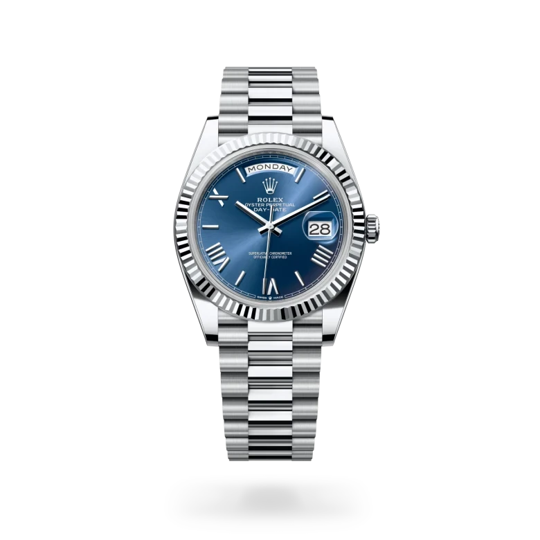 rolex day-date in platinum, M228236-0007 - henne jewelers
