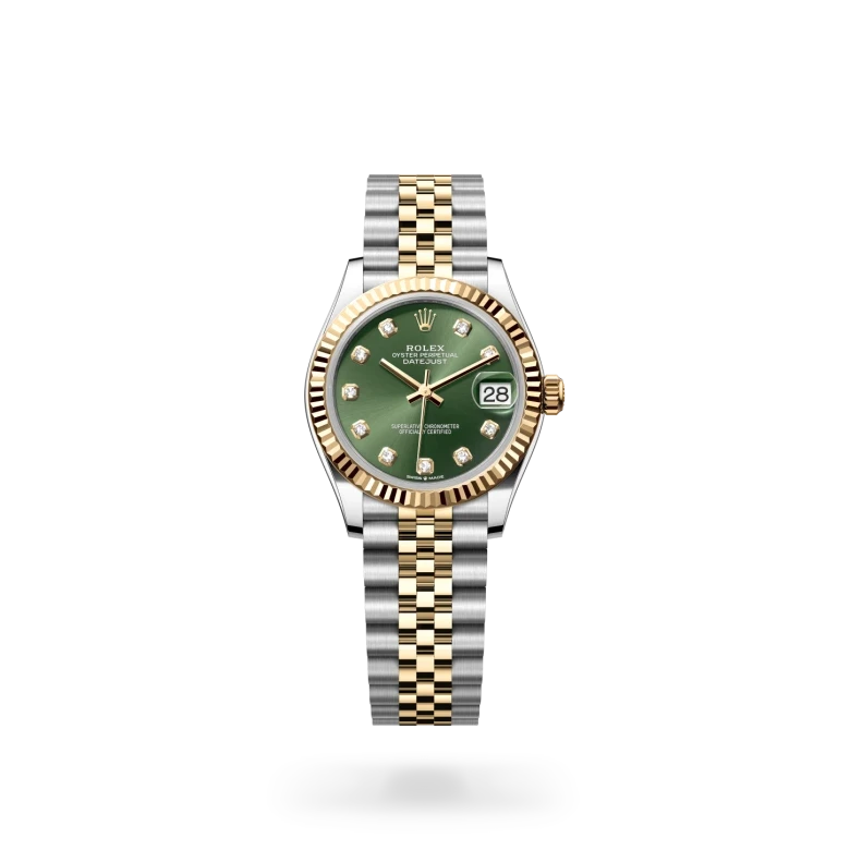 rolex datejust in yellow rolesor - combination of oystersteel and yellow gold, M278273-0030 - henne jewelers