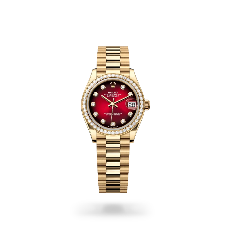 rolex Datejust in 18 kt yellow gold, M278288RBR-0041 - Henne Jewelers