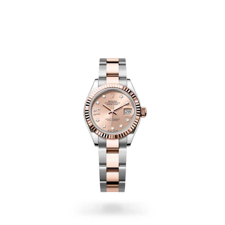 rolex Lady-Datejust in Everose Rolesor - combination of Oystersteel and Everose gold, M279171-0028 - Henne Jewelers