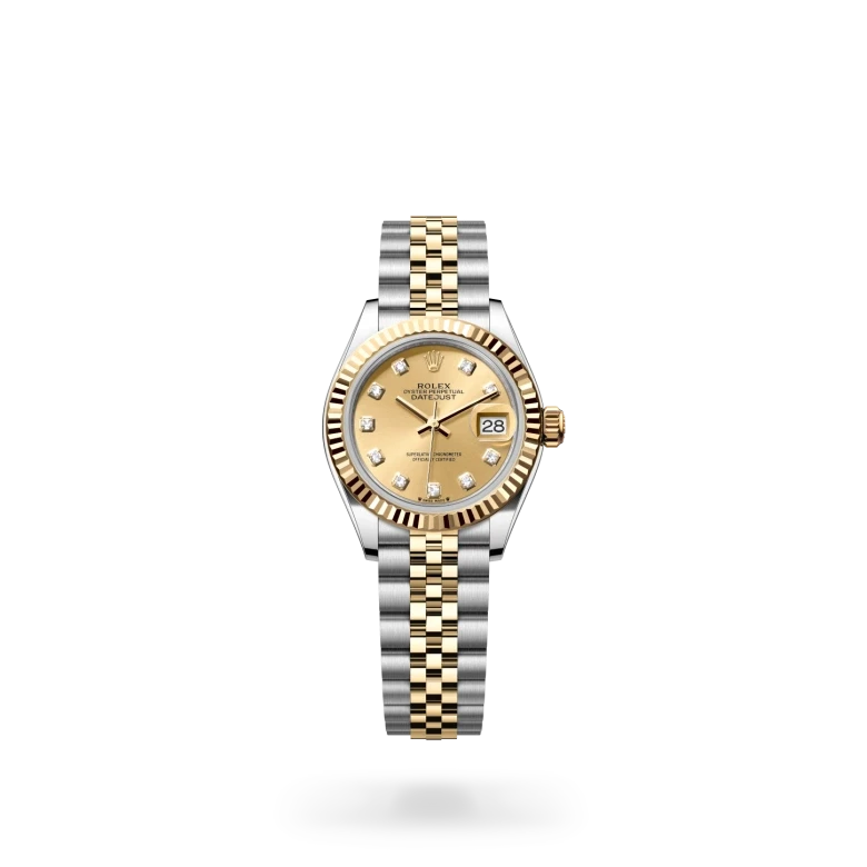 rolex lady-datejust in yellow rolesor - combination of oystersteel and yellow gold, M279173-0011 - henne jewelers