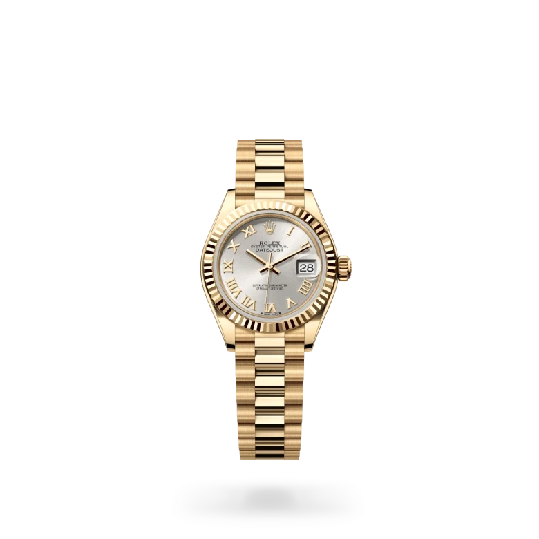 rolex lady-datejust in 18 ct yellow gold, M279178-0020 - henne jewelers