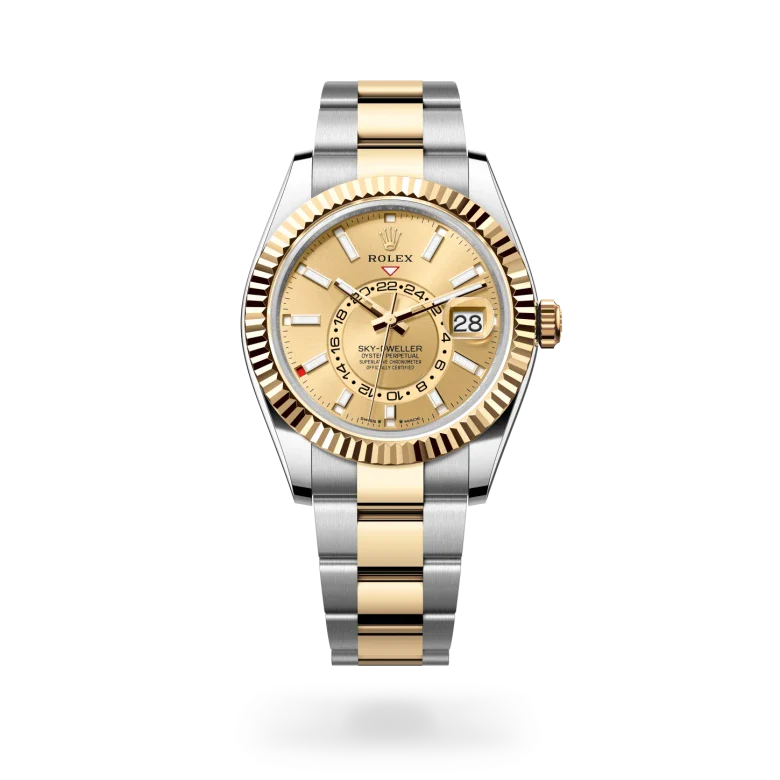 rolex Sky-Dweller in Yellow Rolesor - combination of Oystersteel and yellow gold, M336933-0001 - Henne Jewelers