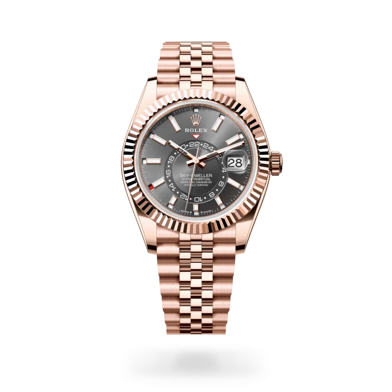 rolex Sky-Dweller in 18 kt Everose gold, M336935-0008 - Henne Jewelers