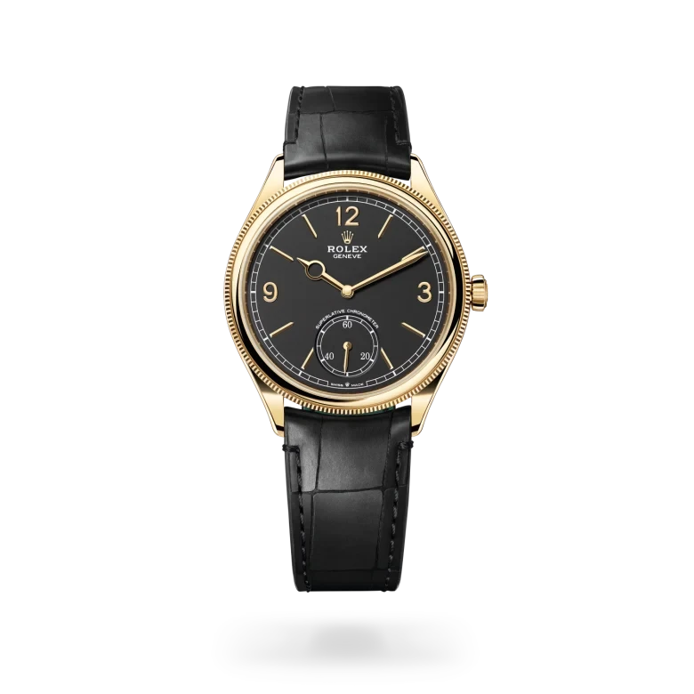 rolex 1908 in 18 ct yellow gold, M52508-0002 - henne jewelers