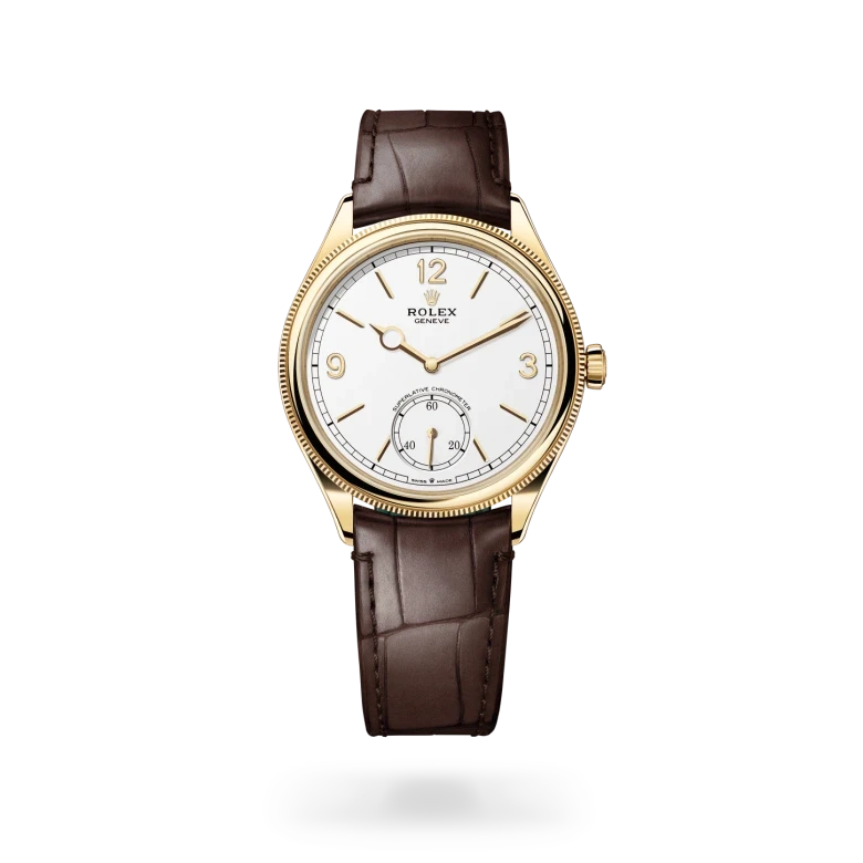 rolex 1908 in 18 ct yellow gold, M52508-0006 - henne jewelers