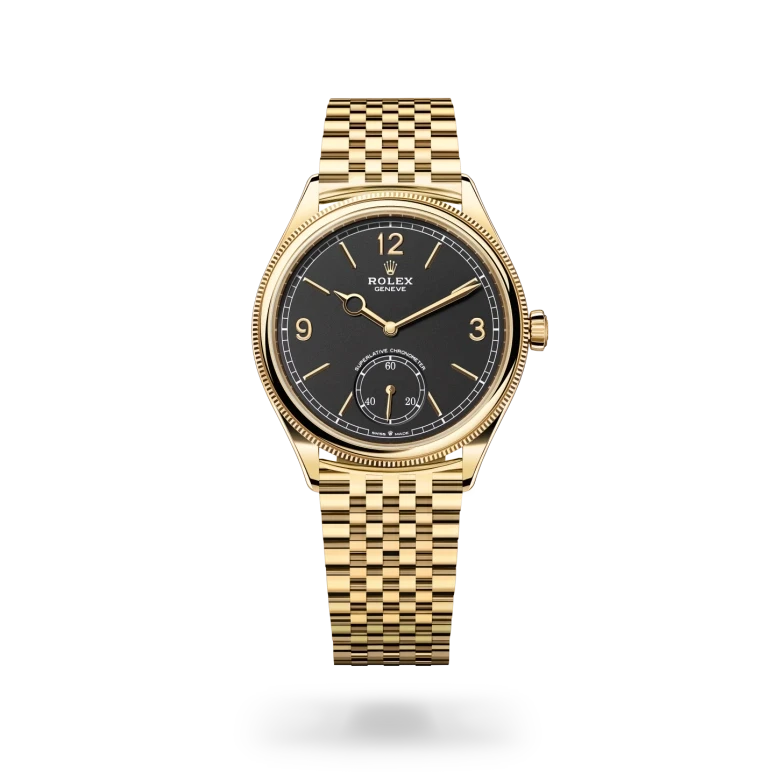 rolex 1908 in 18 ct yellow gold, M52508-0007 - henne jewelers