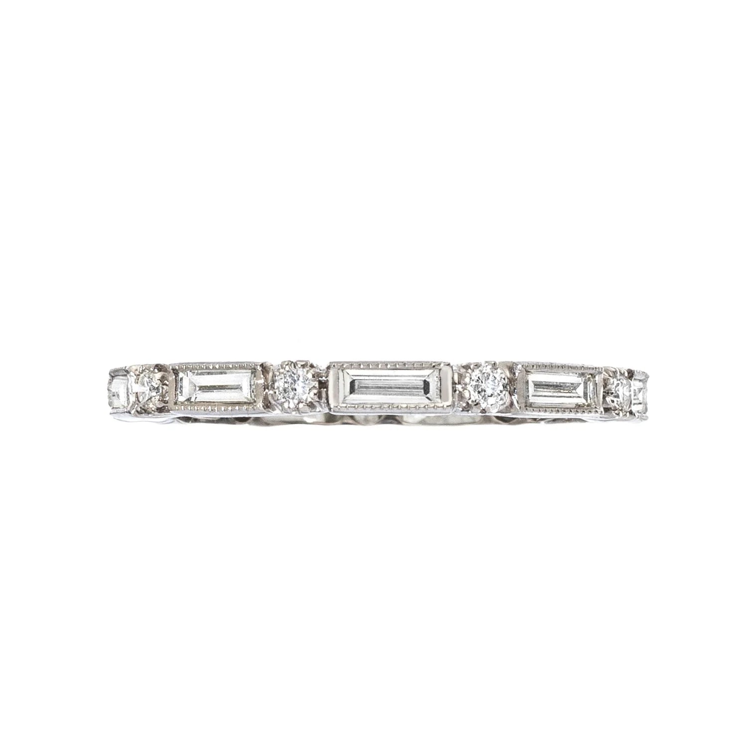 SETHI COUTURE 18K WHITE GOLD LUCY BAGUETTE DIAMOND BAND