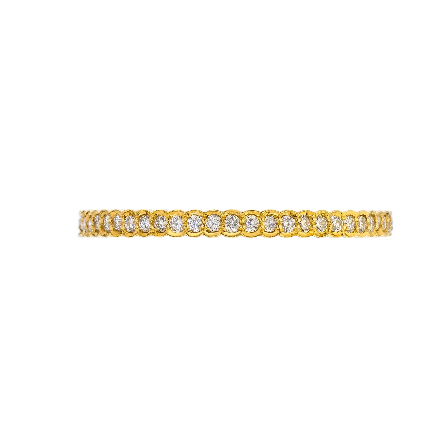 SETHI COUTURE 18K YELLOW GOLD DIAMOND SCALLOP BAND