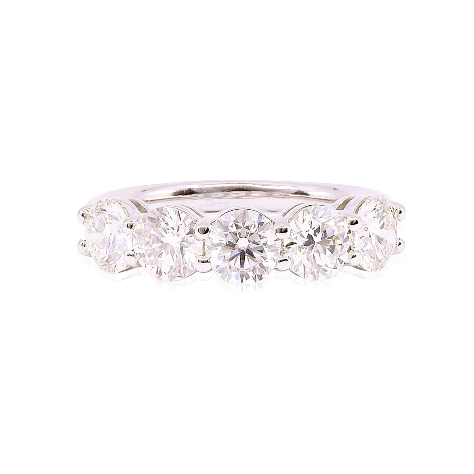 PLATINUM 5-STONE DIAMOND WEDDING BAND - 2.50CTW  209-14274