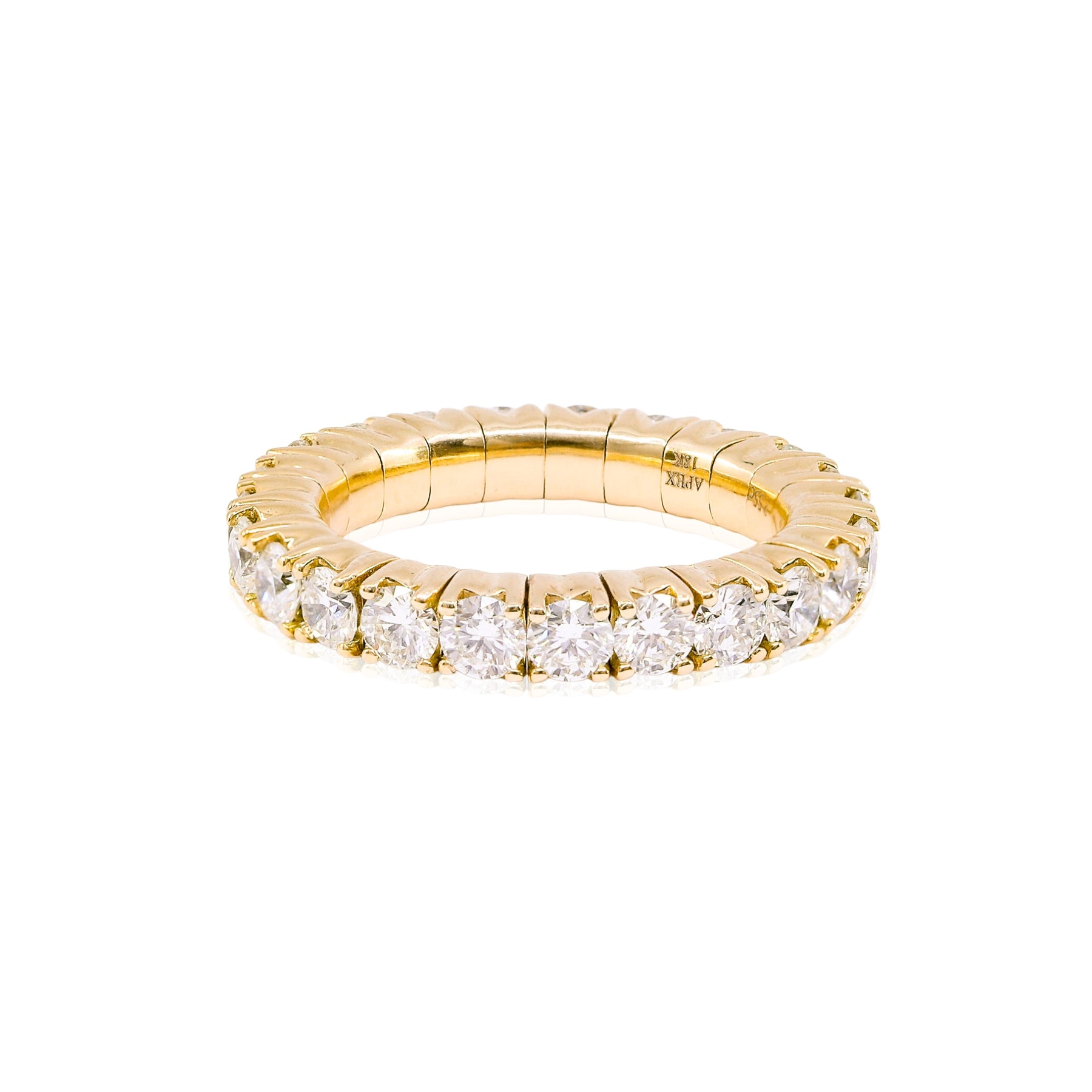 18K YELLOW GOLD FLEXIBLE ETERNITY DIAMOND BAND - 2.55CTW  209-14406