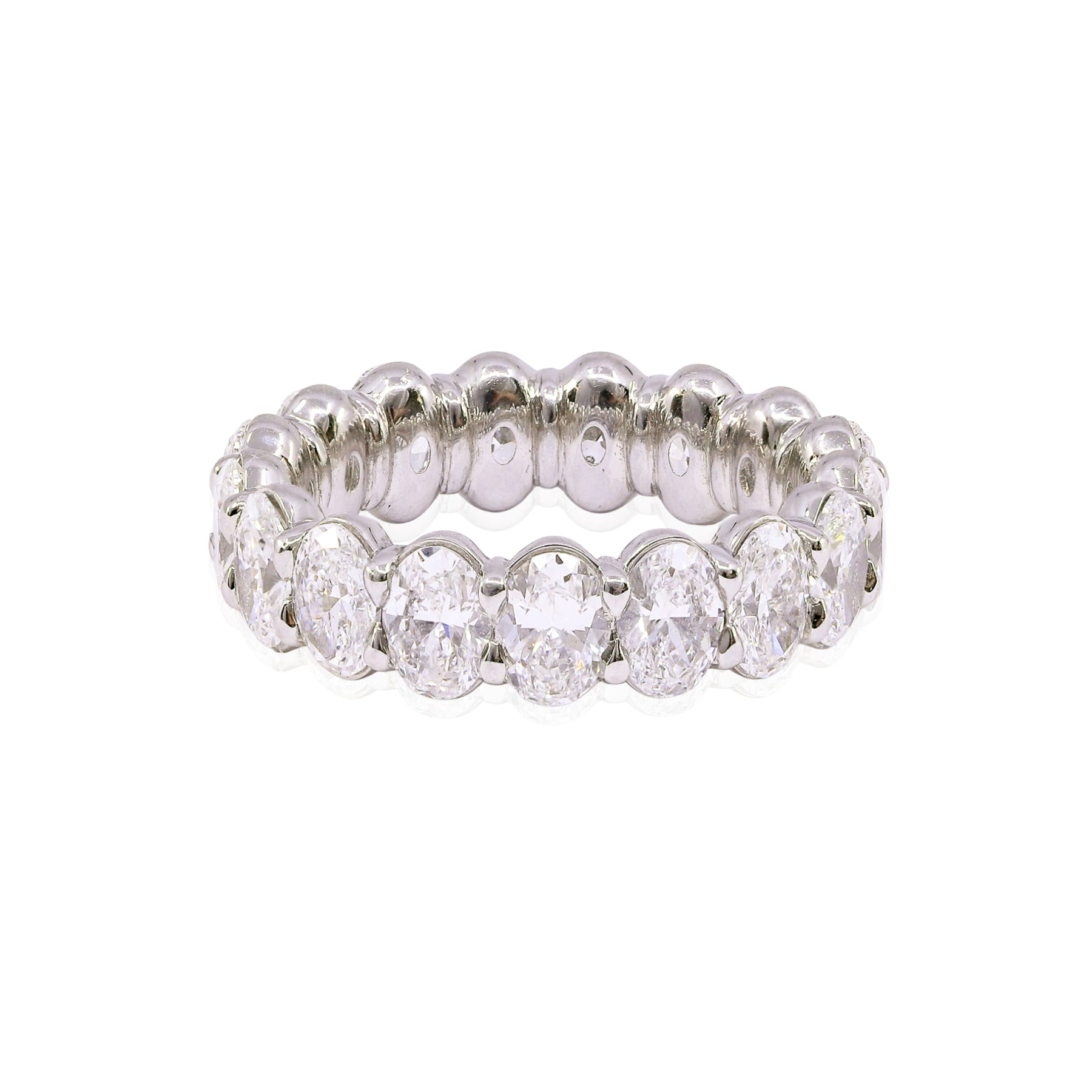 PLATINUM OVAL DIAMOND ETERNITY BAND - 5.23CTW  209-14408