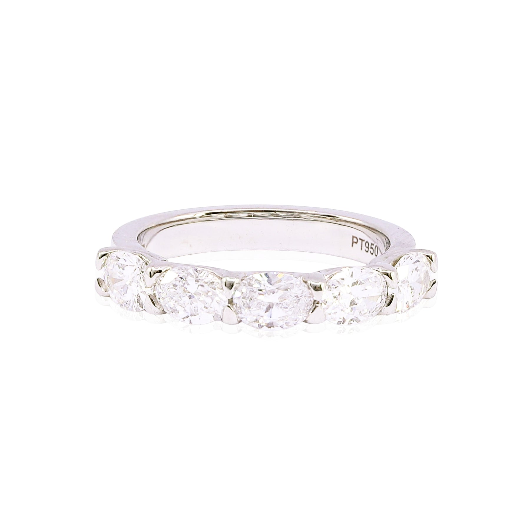PLATINUM DIAMOND FANCY-CUT WEDDING BAND - 1.55CTW  209-14505