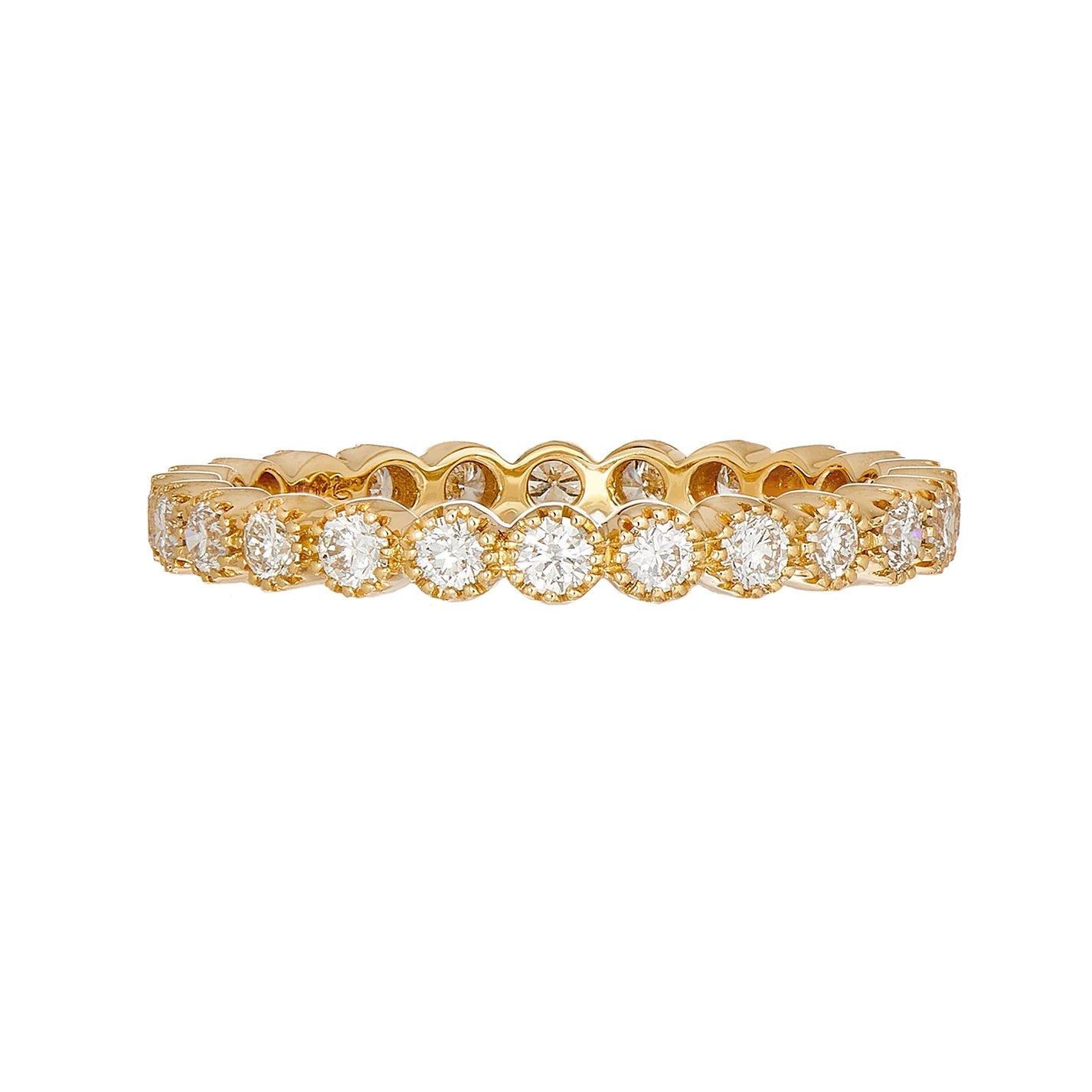 SETHI COUTURE 18K YELLOW GOLD DIAMOND BEZEL BAND