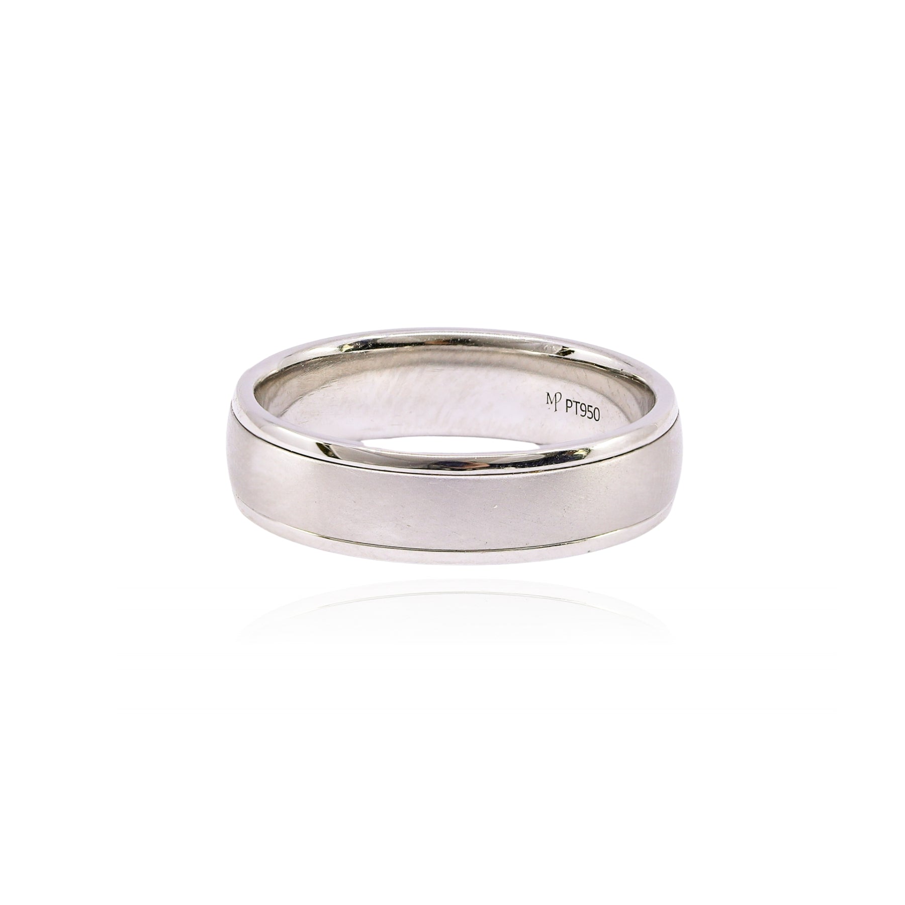 MARK PATTERSON SATIN FINISH PLATINUM WEDDING BAND
