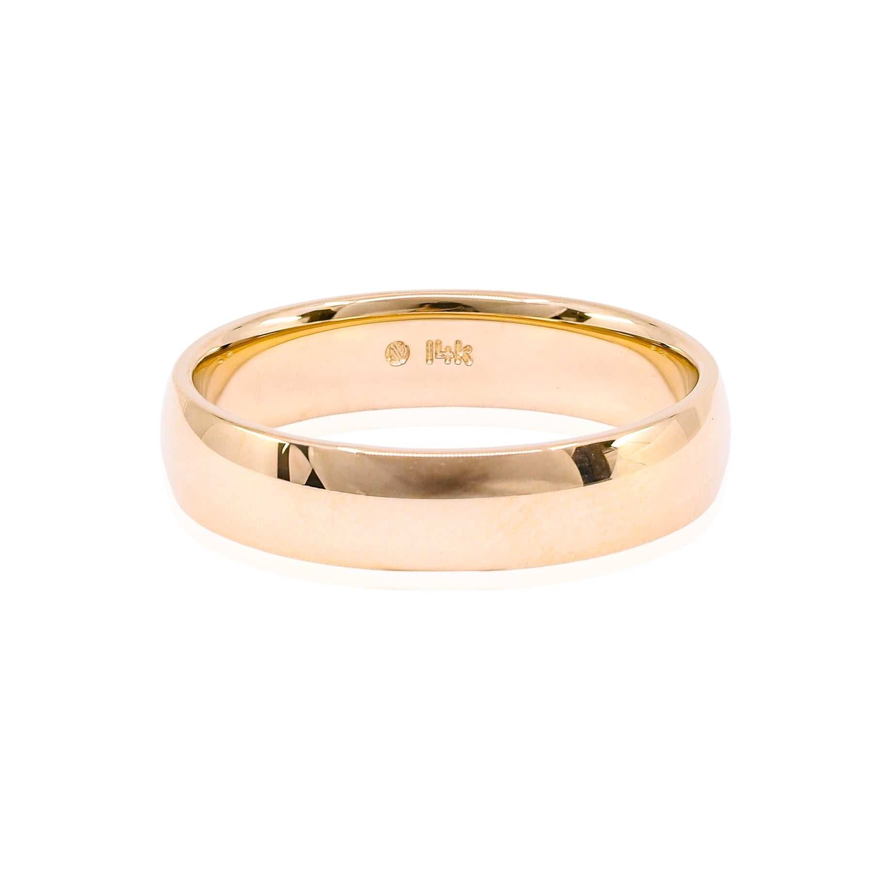 14K YELLOW GOLD 5MM COMFORT FIT WEDDING BAND