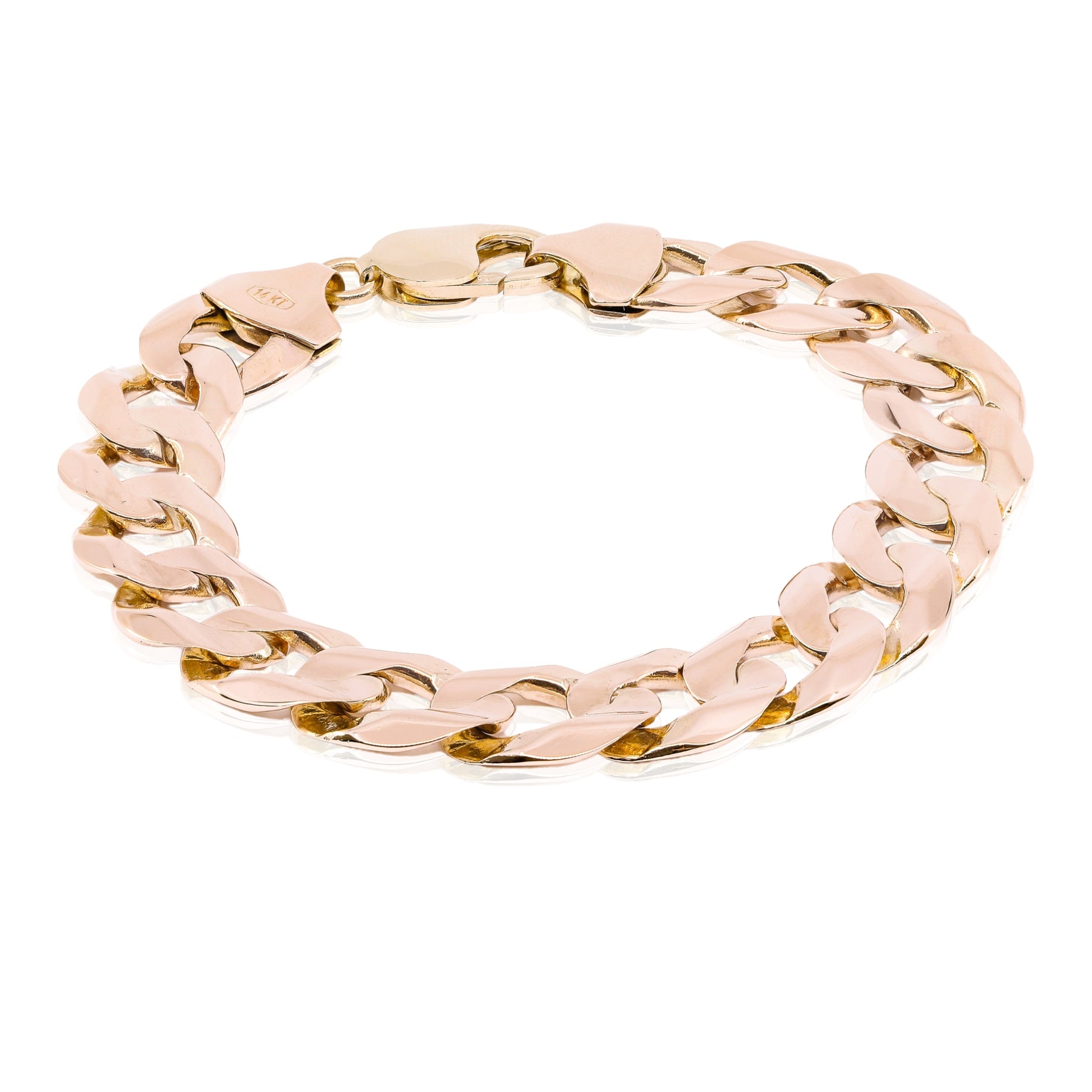 ESTATE 14K YELLOW GOLD CURB LINK BRACELET