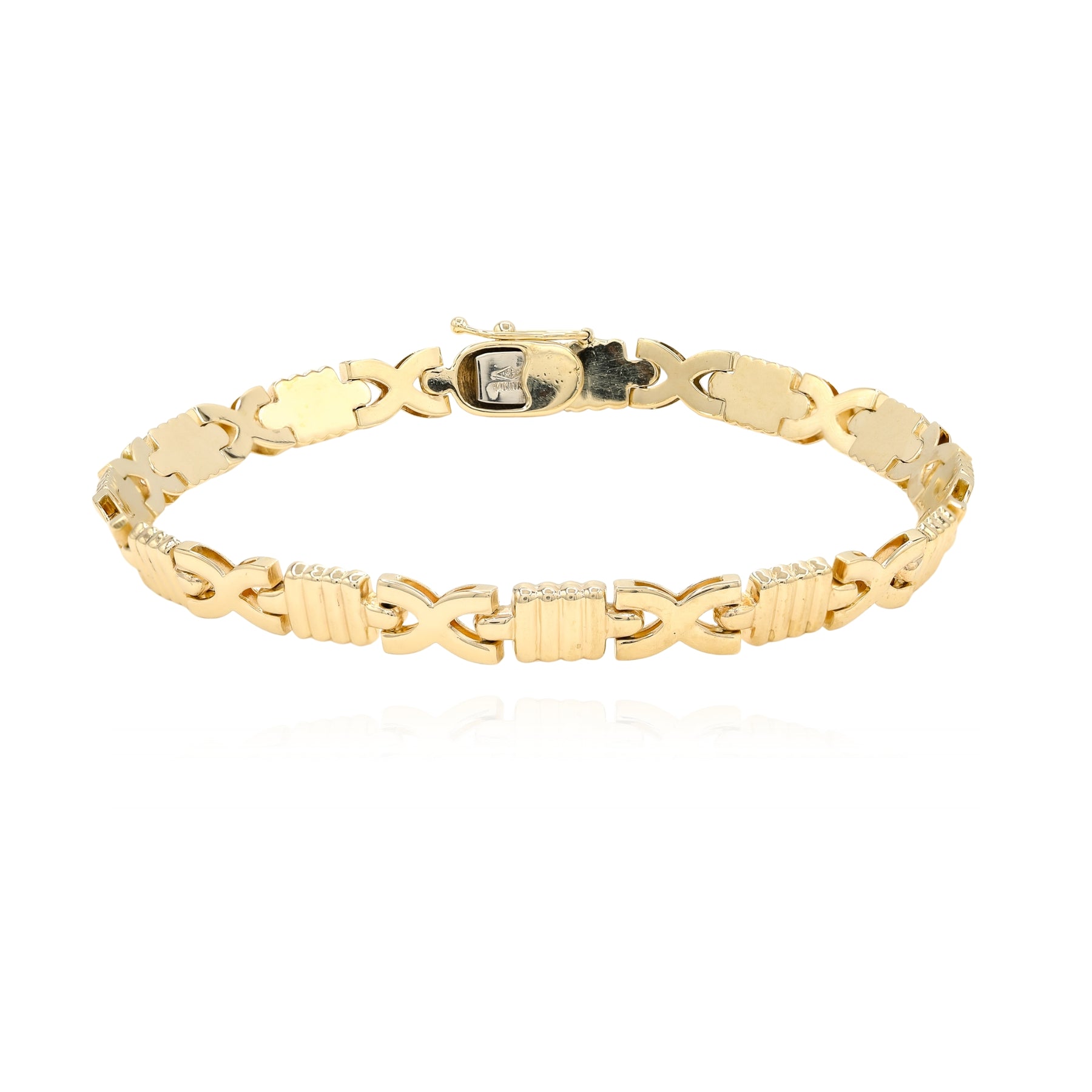 ESTATE 14K YELLOW GOLD LINK BRACELET