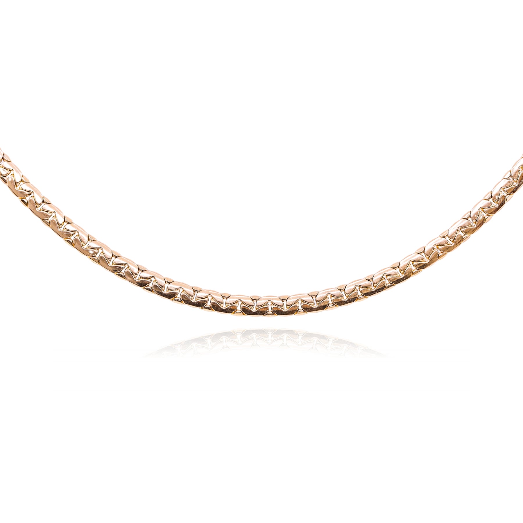 ESTATE 14K YELLOW GOLD FLAT CUBAN LINK CHAIN