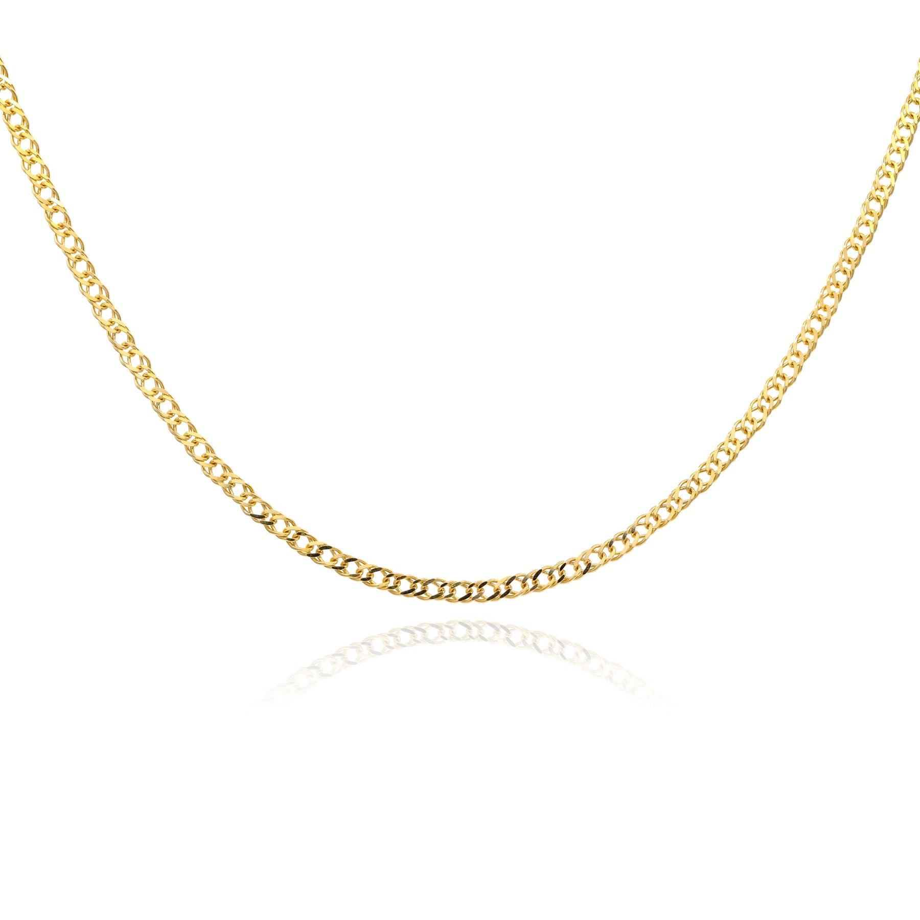ESTATE 14K YELLOW GOLD DOUBLE LINK CURB CHAIN