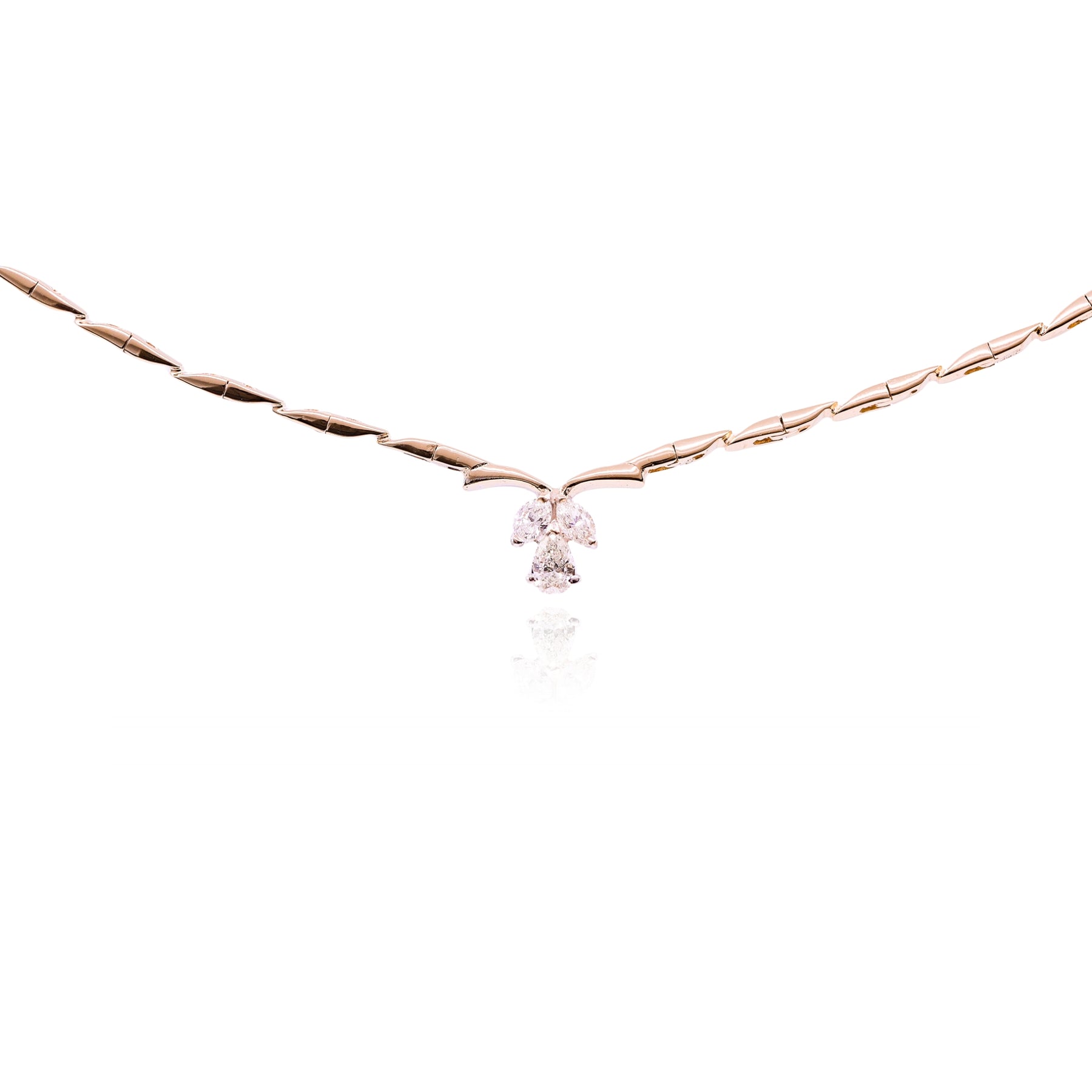 ESTATE 14K YELLOW GOLD DIAMOND ITALIAN LINK NECKLACE - 0.70CTW  222-01527