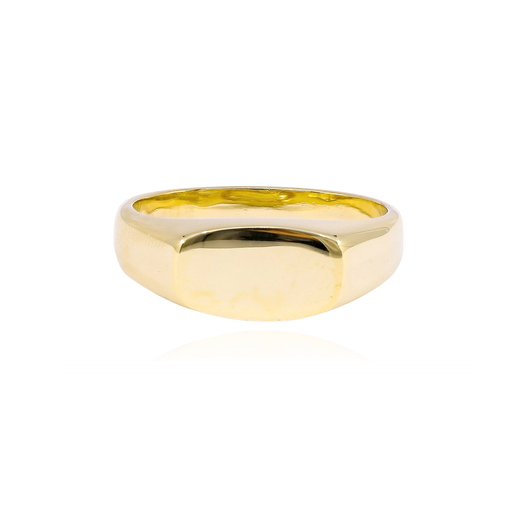 ESTATE 18K YELLOW GOLD FLAT TOP RING  225-02424