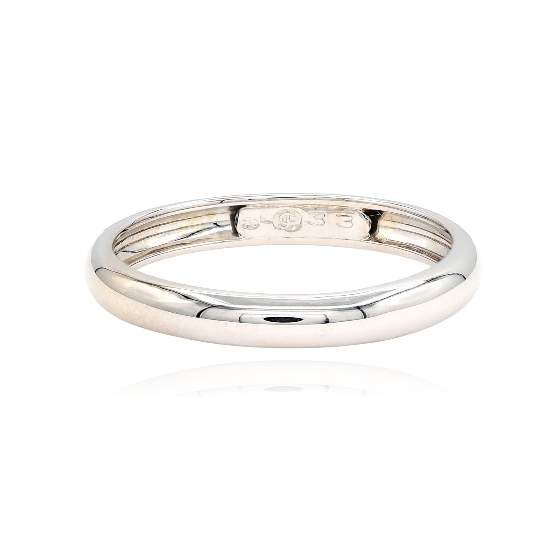 ESTATE 18K WHITE GOLD BAND