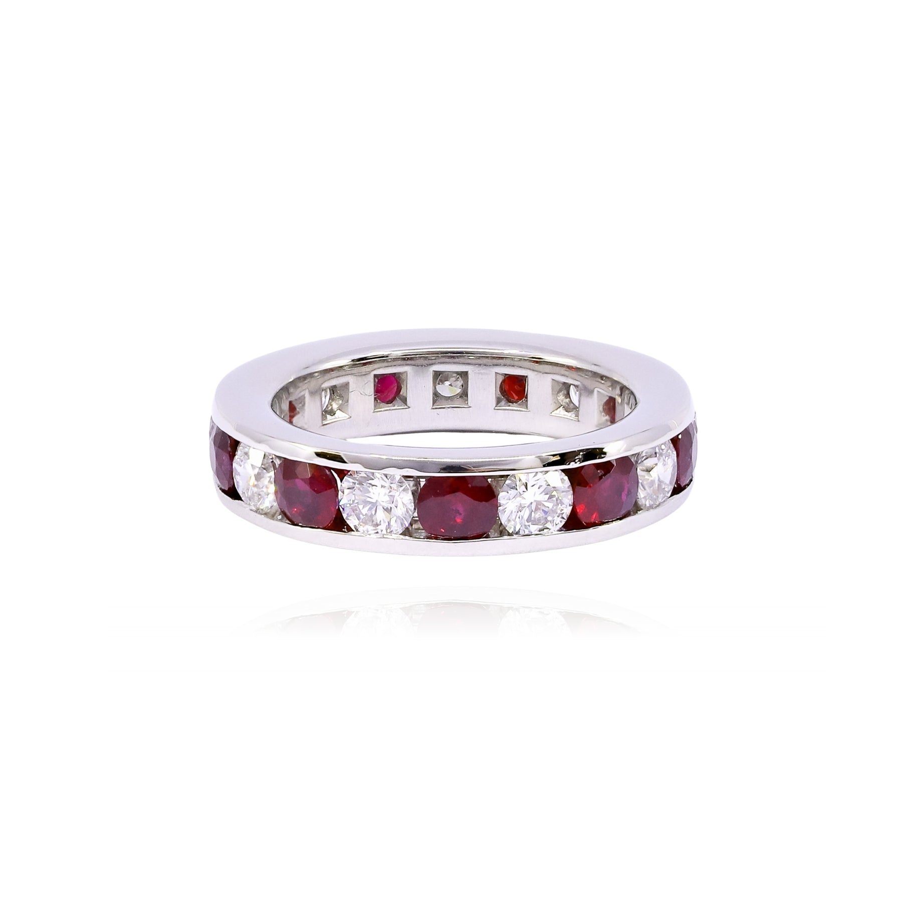 ESTATE PLATINUM RUBY DIAMOND BAND