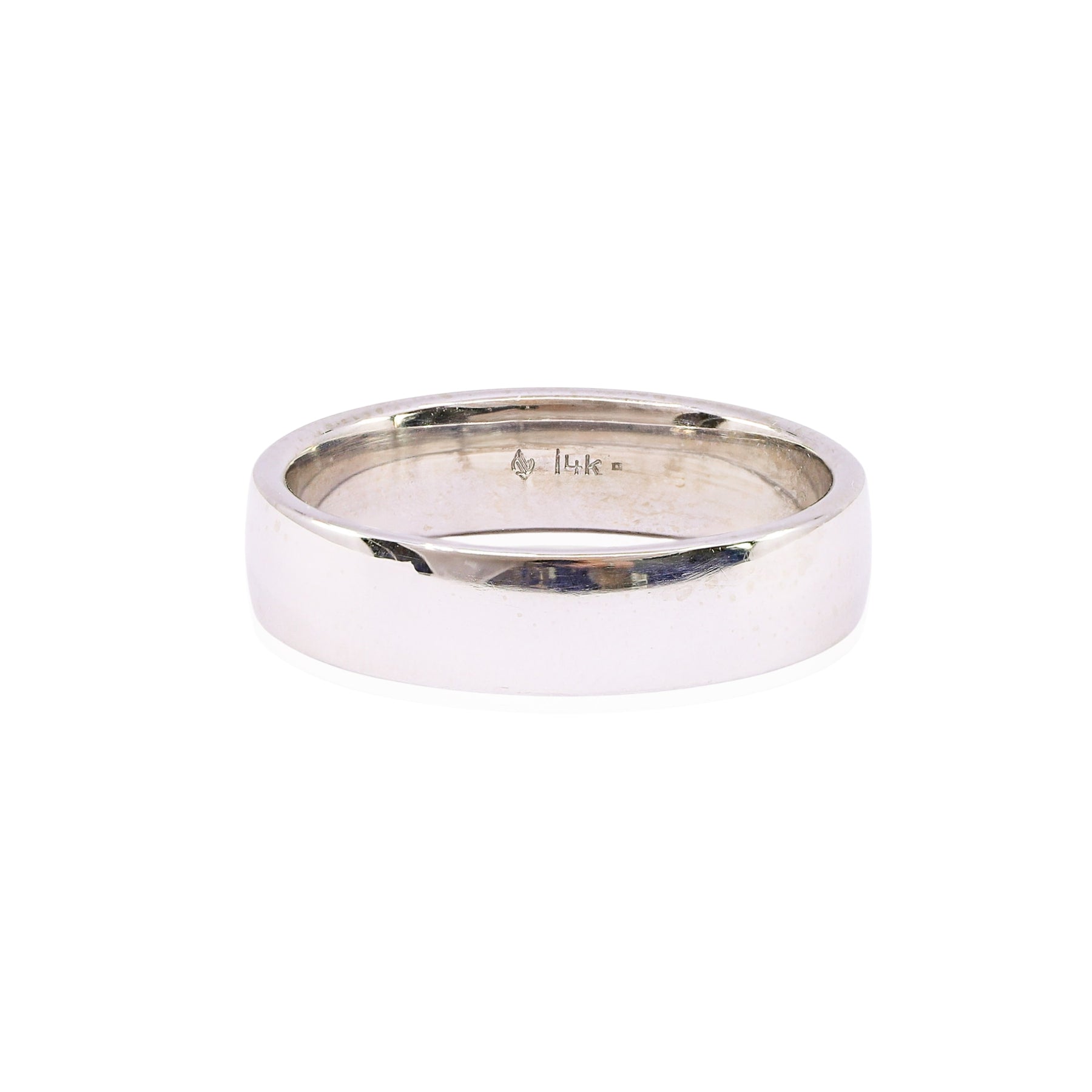 ESTATE 14K WHITE GOLD 6MM POLISHED BAND  227-01198