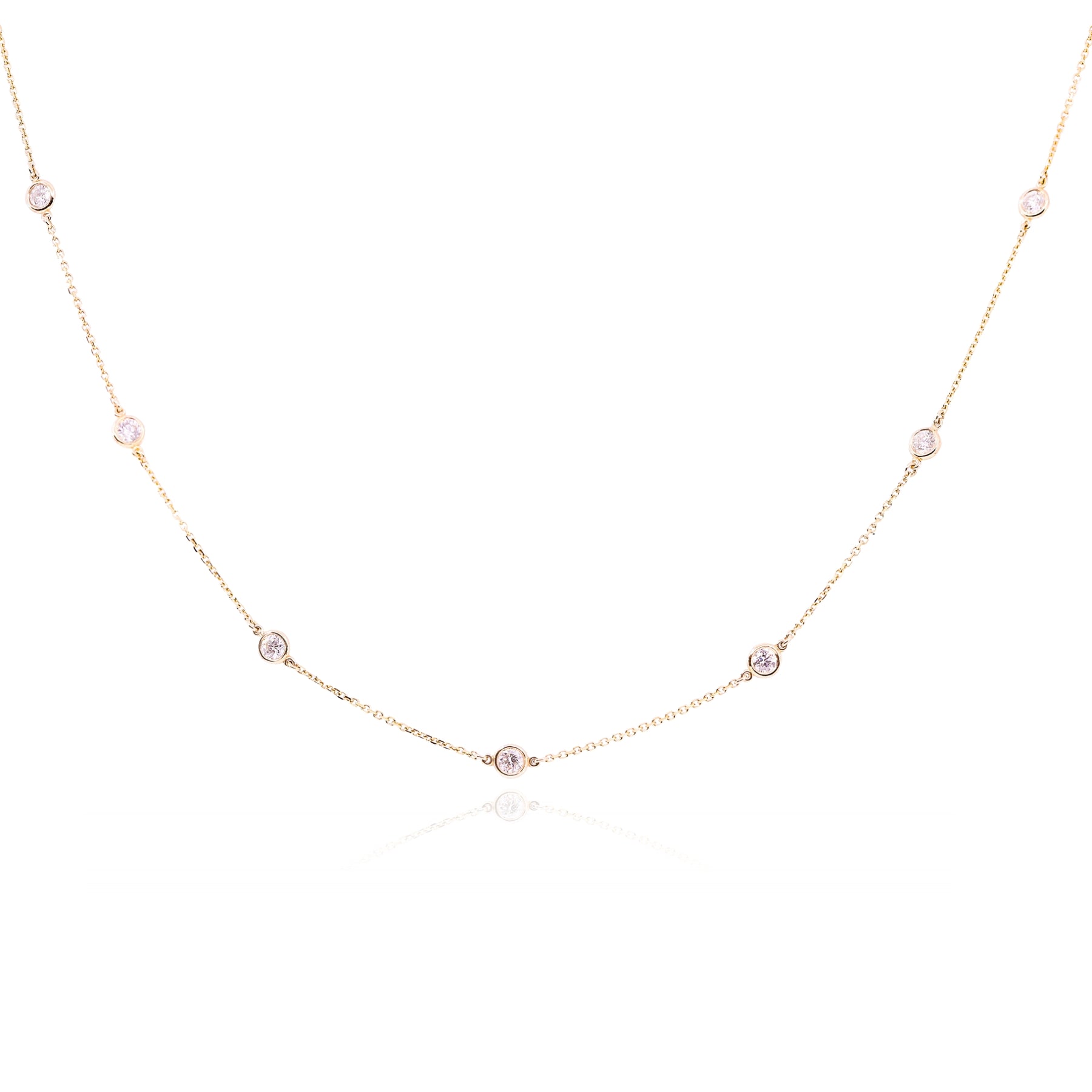 14K YELLOW GOLD "DIAMONDS BY THE YARD" NECKLACE - 1.33CTW  231-06786