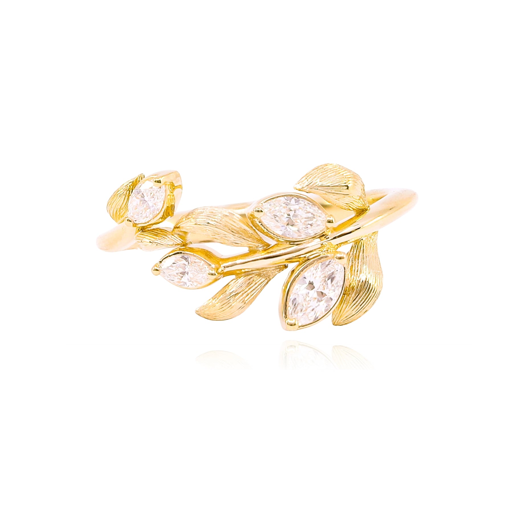 MARK PATTERSON 18K YELLOW GOLD DIAMOND GARDEN RING - 0.38CTW  234-02451