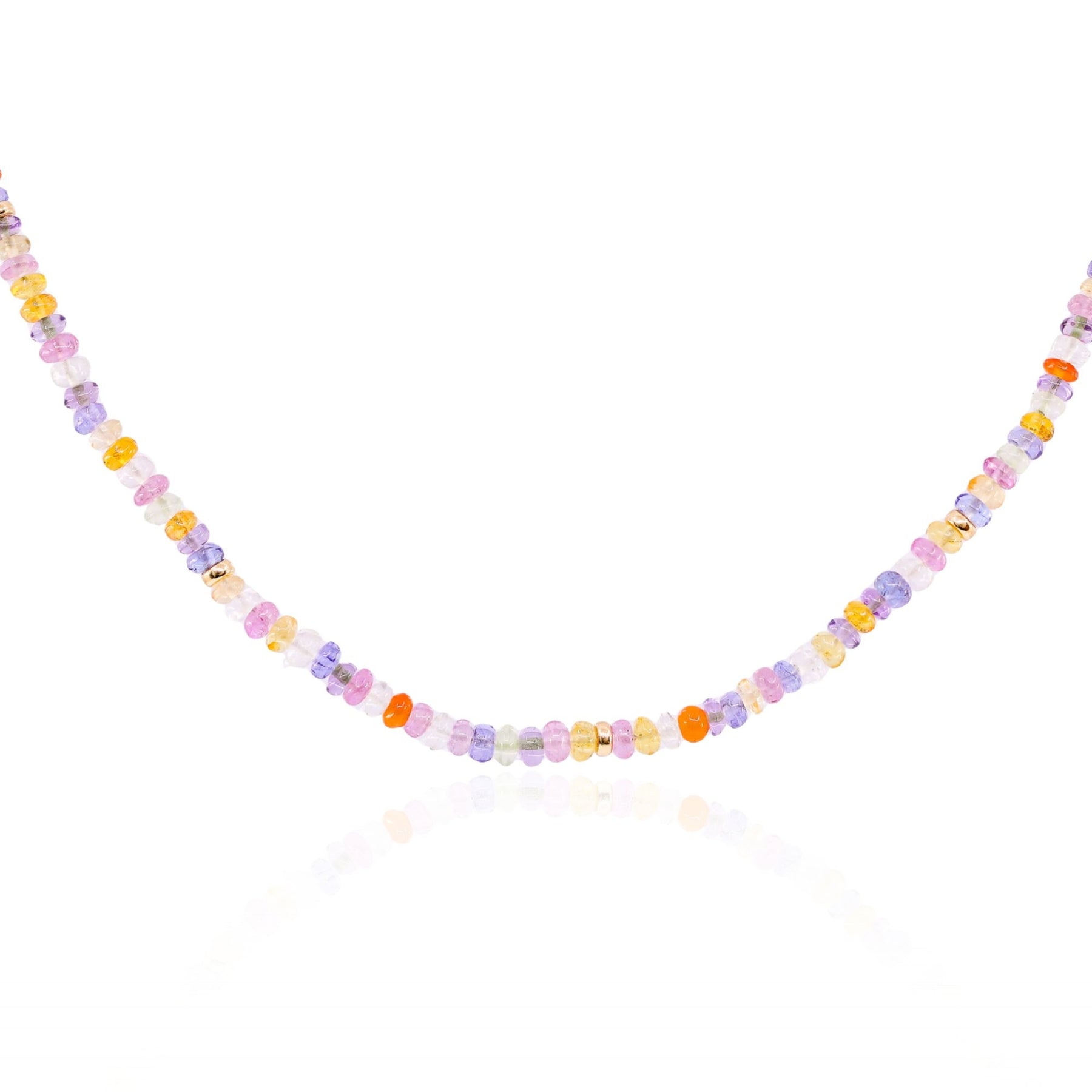 LAUREN K 18K YELLOW GOLD ROSIE 18-INCH SAPPHIRE BEAD NECKLACE