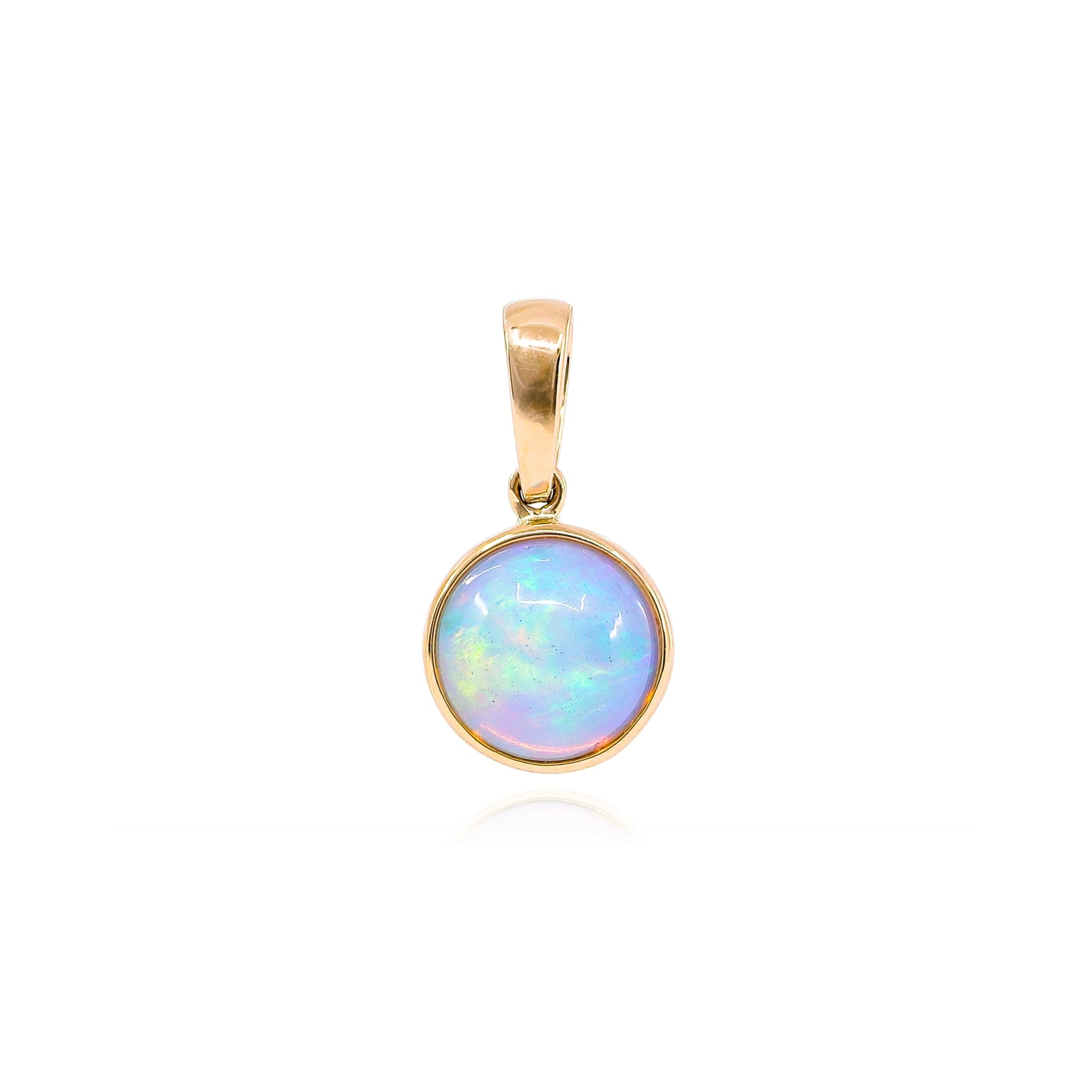 14K YELLOW GOLD ETHIOPIAN OPAL PENDANT