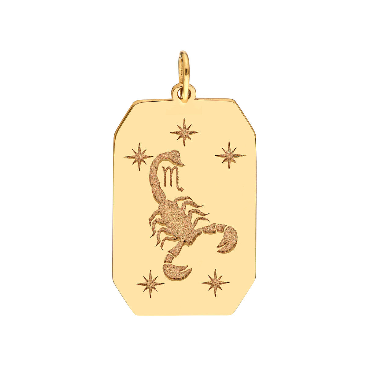 14K YELLOW GOLD SCORPIO TAG CHARM  252-03081