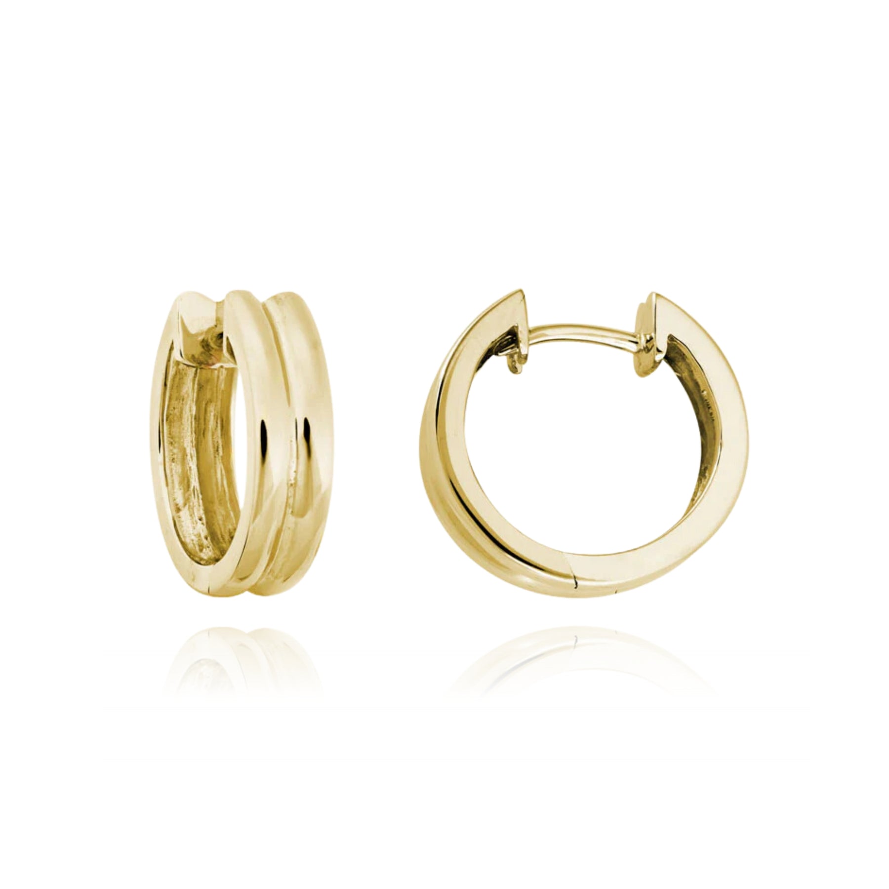 14K YELLOW GOLD HOOP EARRINGS