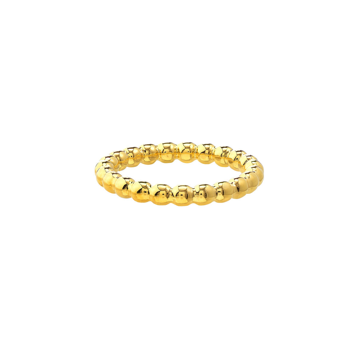 14K YELLOW GOLD BEAD RING