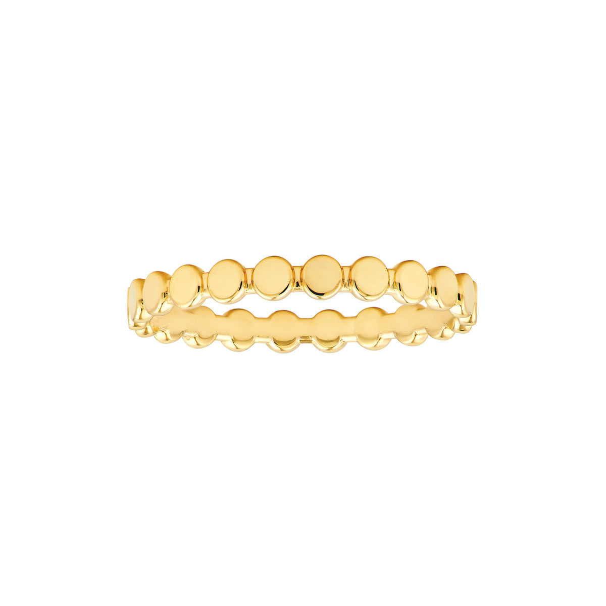 14K YELLOW GOLD FLAT OVAL BEAD RING TM029048-14Y