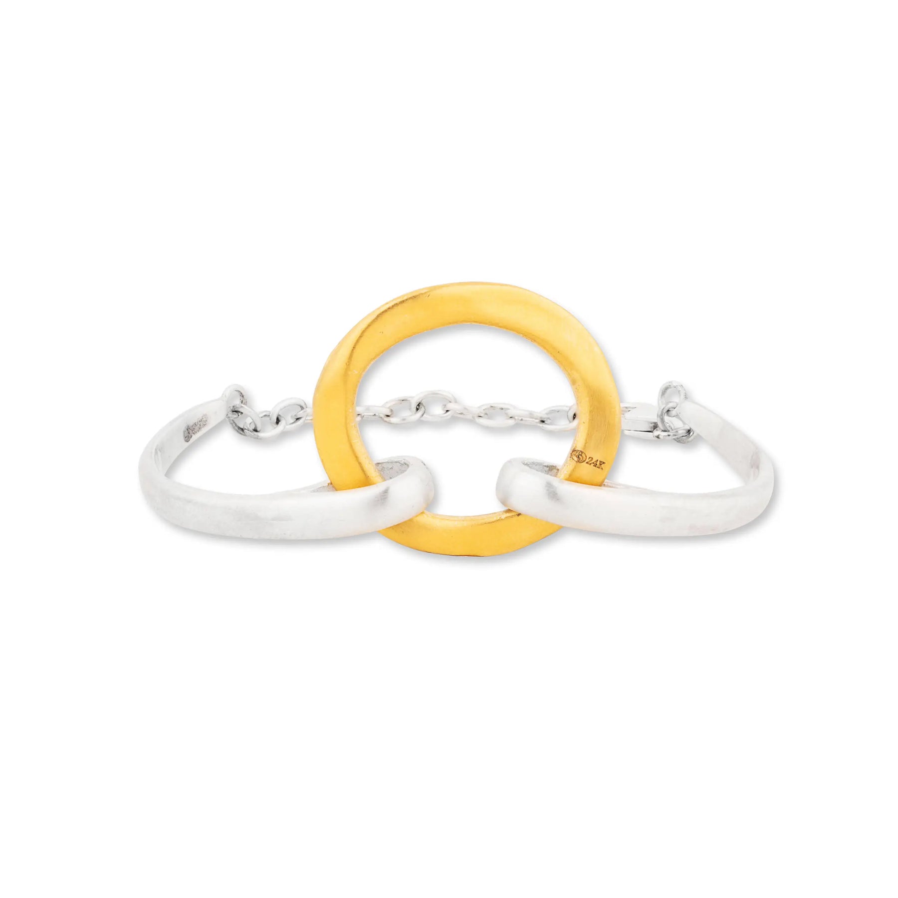 LIKA BEHAR 24K YELLOW GOLD AND MATTE STERLING SILVER ORION BRACELET